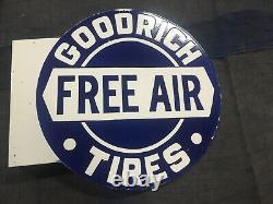 Porcelain Free Air Enamel Sign 18 Inches Double Sided With Flange