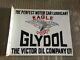 Porcelain Glydol Enamel Sign 22x18 Inches Double Sided With Flange