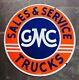 Porcelain Gmc Enamel Sign 30x30 Inches Double Sided