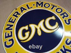 Porcelain Gmc Enamel Sign 36x36 Inches Double Sided