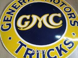 Porcelain Gmc Enamel Sign 36x36 Inches Double Sided