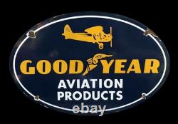 Porcelain Good Year Enamel Sign 36x24 Inches Double Sided