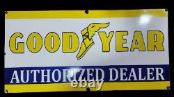 Porcelain Good Year Enamel Sign 42x20 Inches Double Sided