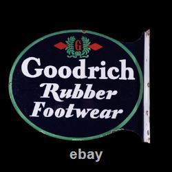 Porcelain Goodrich Enamel Sign 24x16 Inches Double Sided With Flange