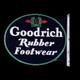 Porcelain Goodrich Enamel Sign 24x16 Inches Double Sided With Flange