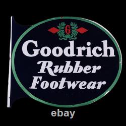 Porcelain Goodrich Enamel Sign 24x16 Inches Double Sided With Flange
