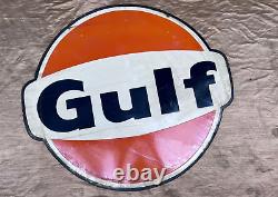 Porcelain Gulf Double Sided 42x38 Inches Enamel sign board