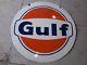 Porcelain Gulf Enamel Sign 30x30 Inches Double Sided