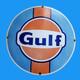 Porcelain Gulf Enamel Sign Size 30x30 Inches Double Sided