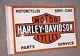 Porcelain Harley Davidson Sign Size 19.5 X 13 Inches Double Sided With Flange