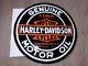Porcelain Harley Davidson Enamel Sign 18 Inches Double Sided With Flange