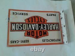 Porcelain Harley Davidson Enamel Sign 18x12 Inches Double Sided With Flange