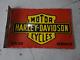Porcelain Harley Davidson Enamel Sign 22x14 Inches Double Sided With Flange