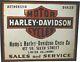 Porcelain Harley Davidson Enamel Sign 30x25 Inches Double Sided