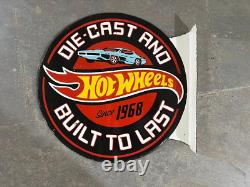 Porcelain Hot Wheels Enamel Sign 24x24 Inches Double Sided With Flange