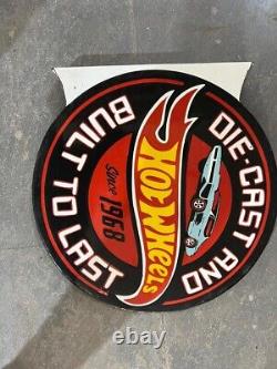 Porcelain Hot Wheels Enamel Sign 24x24 Inches Double Sided With Flange