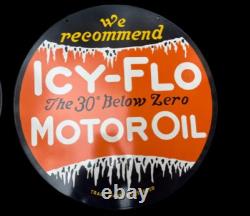 Porcelain Icy Flo Enamel Sign 30x30 Inches Double Sided