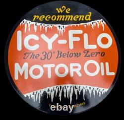 Porcelain Icy Flo Enamel Sign 30x30 Inches Double Sided