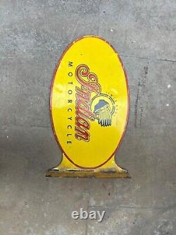 Porcelain Indian Enamel Sign 18x12 Inches Double Sided With Flange