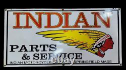 Porcelain Indian Enamel Sign 42x20 Inches Double Sided