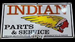 Porcelain Indian Enamel Sign 42x20 Inches Double Sided