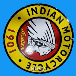 Porcelain Indian Enamel Sign Size 30x30 Inches Double Sided