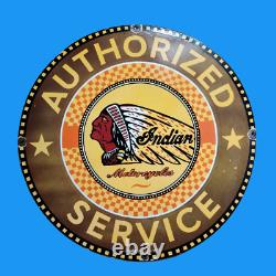 Porcelain Indian Service Enamel Sign Size 30x30 Inches Double Sided