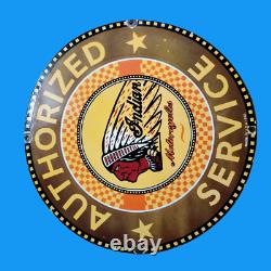 Porcelain Indian Service Enamel Sign Size 30x30 Inches Double Sided