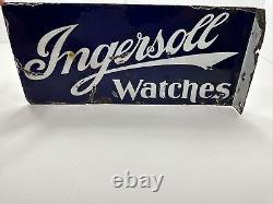 Porcelain Ingersoll Watches Sign Double Sided