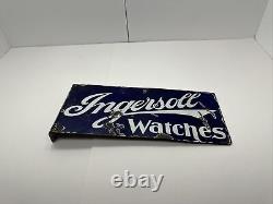 Porcelain Ingersoll Watches Sign Double Sided