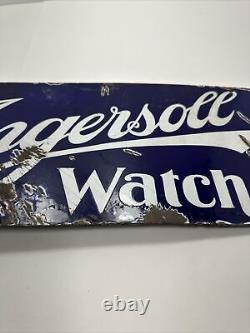 Porcelain Ingersoll Watches Sign Double Sided