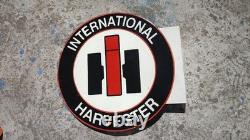 Porcelain International Harvester Enamel Sign Size 18 Inches Flange Double Sided