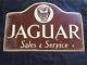 Porcelain Jaguar Enamel Sign 36 Inches Double Sided