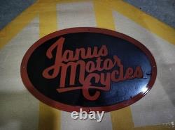 Porcelain Janus Motor Enamel Sign 36x24 Inches Double Sided