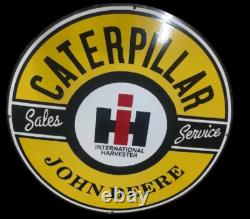 Porcelain John Deere Enamel Sign 30x30 Inches Double Sided