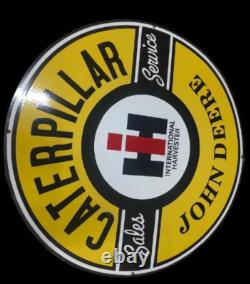 Porcelain John Deere Enamel Sign 30x30 Inches Double Sided