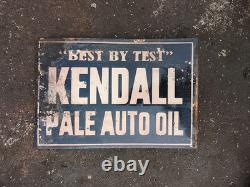 Porcelain Kendall Enamel Sign 18x12 Inches Double Sided With Flange