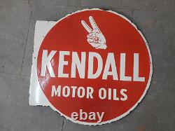 Porcelain Kendall Enamel Sign 18x18 Inches Double Sided With Flange