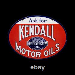 Porcelain Kendall Enamel Sign 36x24 Inches Double Sided