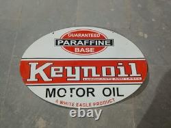 Porcelain Keynoil Enamel Sign 36x24 Inches Double Sided