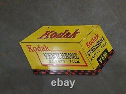 Porcelain Kodak Verichrome Enamel Sign Size 13 x 24 Inches Double Sided