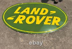 Porcelain Land Rover Enamel Sign 60x36 Inches Double Sided