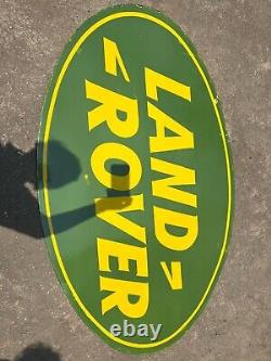 Porcelain Land Rover Enamel Sign 60x36 Inches Double Sided