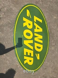 Porcelain Land Rover Enamel Sign 60x36 Inches Double Sided