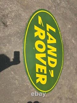 Porcelain Land Rover Enamel Sign 60x36 Inches Double Sided