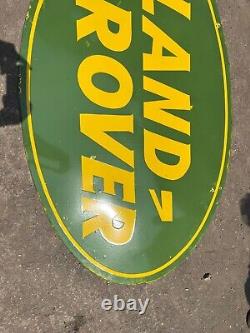 Porcelain Land Rover Enamel Sign 60x36 Inches Double Sided