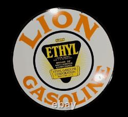 Porcelain Lion Enamel Sign 30x30 Inches Double Sided