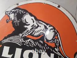 Porcelain Lion Enamel Sign 36x36 Inches Double Sided