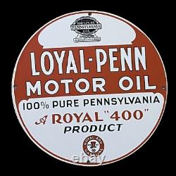 Porcelain Loyal-penn Enamel Sign 30x30 Inches Double Sided