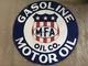 Porcelain M. F. A Gasoline Enamel Sign 30x30 Inches Double Sided